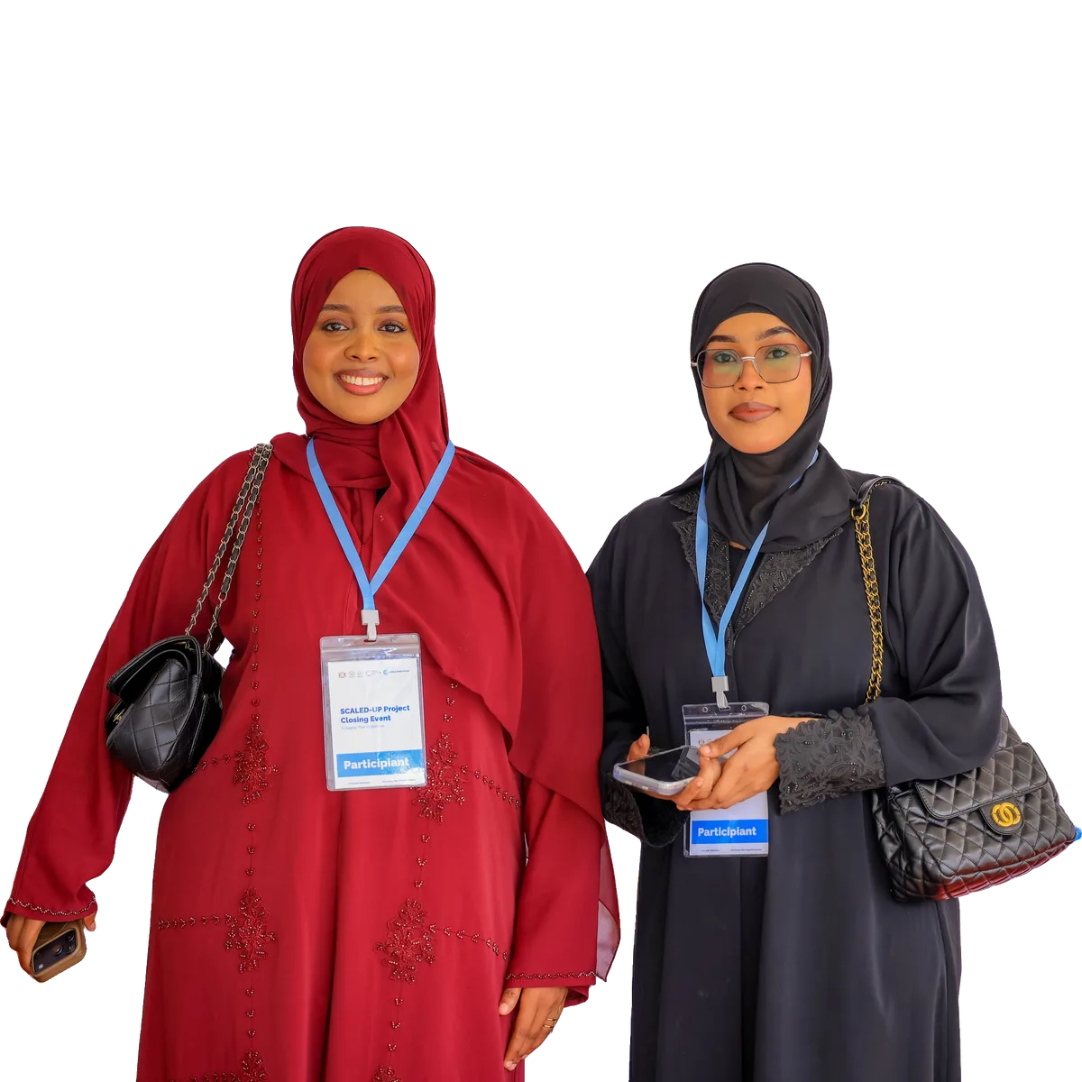 Two Somali women at the SCALED-UP project closing event in Mogadishu